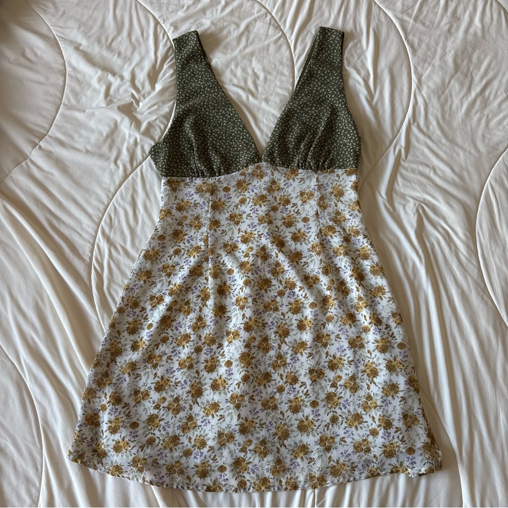 Floral Pinafore Mini Dress